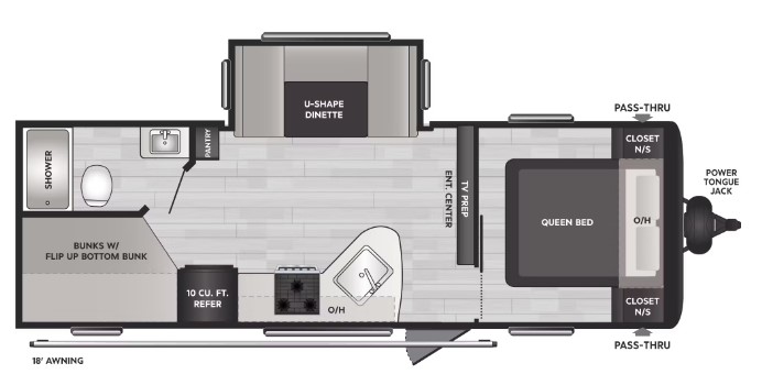 2025 KEYSTONE HIDEOUT 241DBWE, , floor-plans-day image number 0